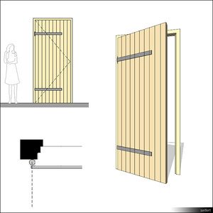 Door Single Leaf Ledged 00262se