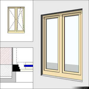 Window Casement Double Mullion 00280se