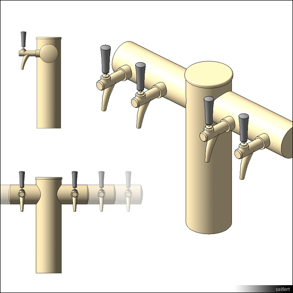 Building Revit Family Beer Draft Tower