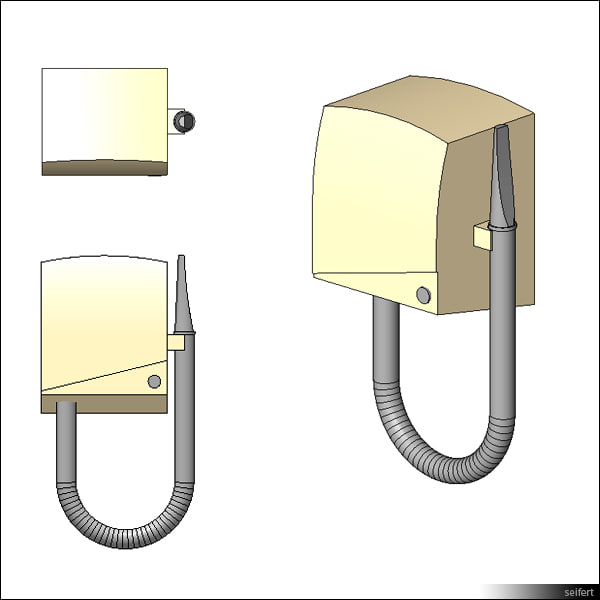 Building Revit Family Hair Dryer Wall