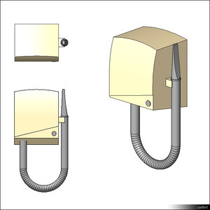 Hair Dryer Wall Mount Hose 00352se