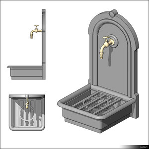 Fountain Wall Cast Iron 01102se