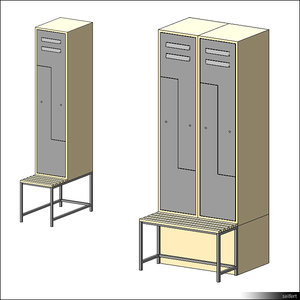 Cabinet Locker Bench 01105se