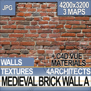 Medieval Brick Wall Texture & Material A