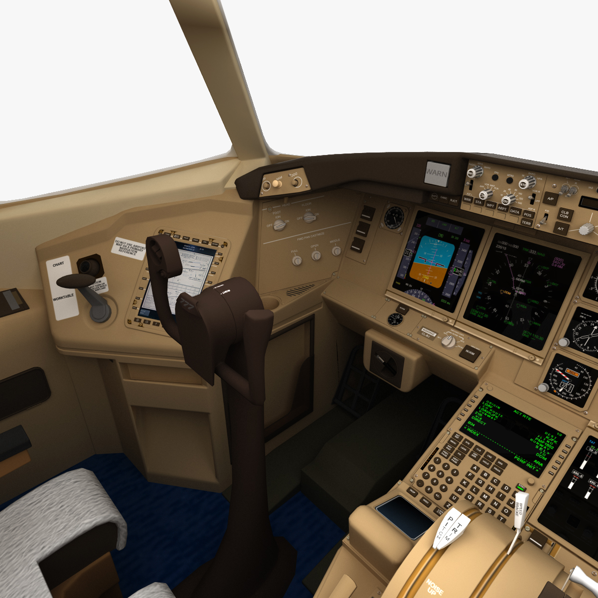 Realistic Boeing 777 Cockpit 3d Lwo 4221