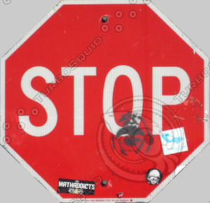 Los Angeles Stop Sign with grime and graffiti