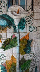 Sculptured Mosaic Calla Lily Decoration