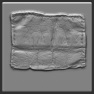 Torn Jeans logo patch ZBrush Alpha