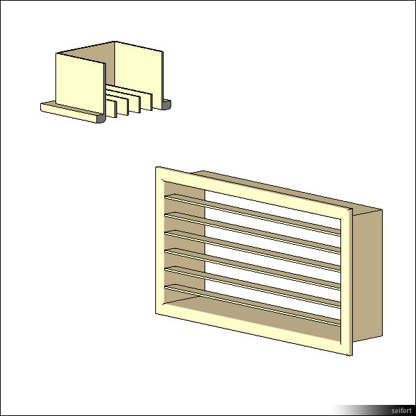 Building Revit Family Air Grill Grille