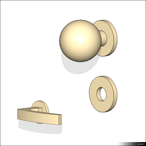 Building Revit Family door hardware handle