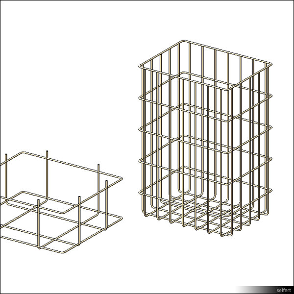 Building Revit Family Basket Waste Bin