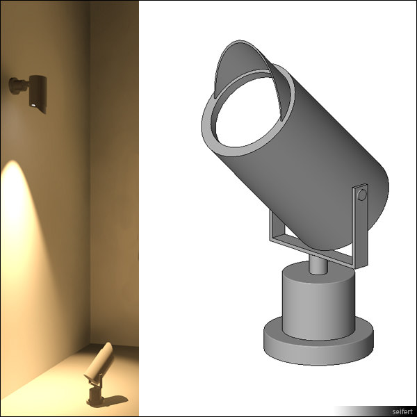 Building Revit Family sconce light lamp