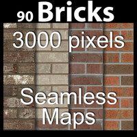 Brick Texture Maps 90 -  acme  tileable seamless Bricks block mason masonry brickwork mortar brick building materials material construction vray