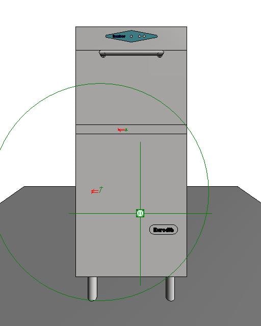 Building Revit Family Commercial Dishwasher