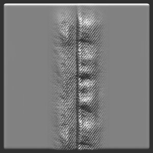 Torn jeans side pant seam 03 ZBrush Alpha