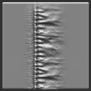 Hoodie back neck seam ZBrush Alpha