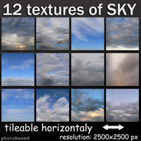 12 textures of sky - collection 01