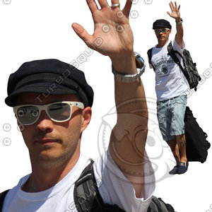 Waving man