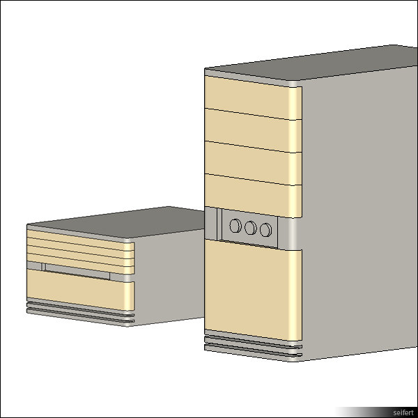 Building Revit Family PC tower computer