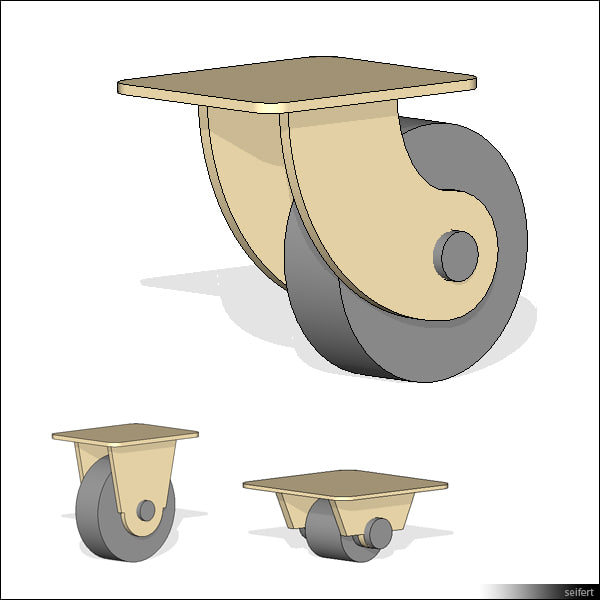 Building Revit Family caster roller castor