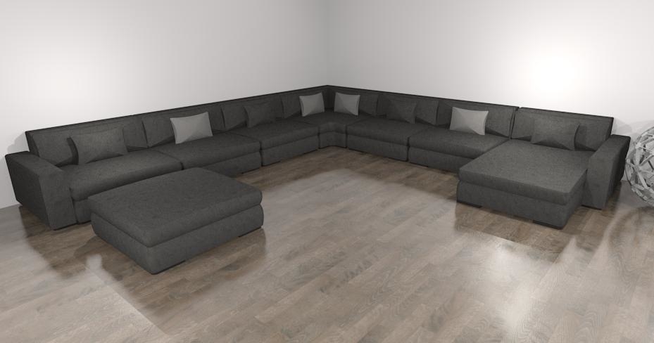 Building Revit Family Sofa sectional couch