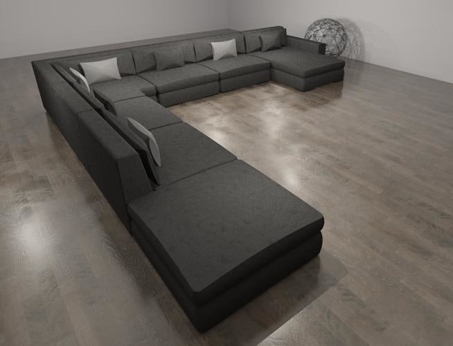 Building Revit Family Sofa sectional couch