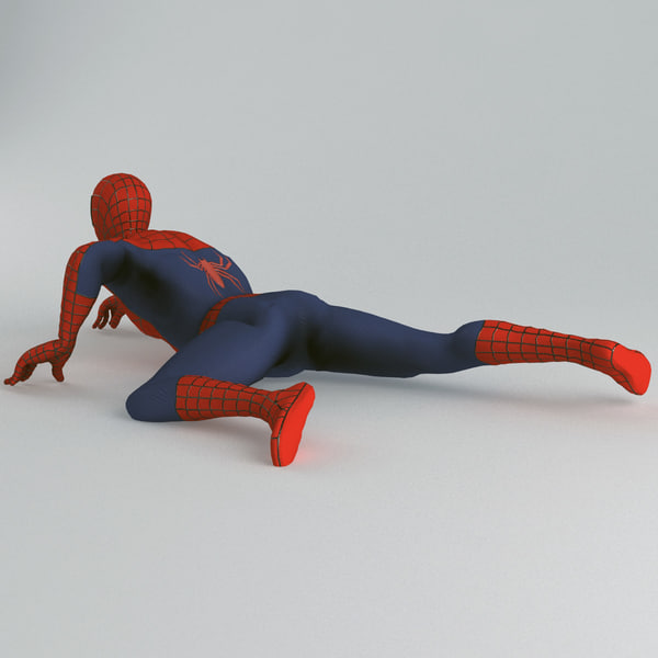 3d obj spiderman modelled