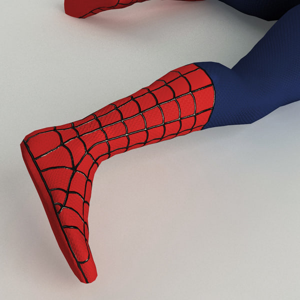 3d obj spiderman modelled