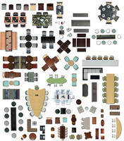 Top View Tables - Chairs