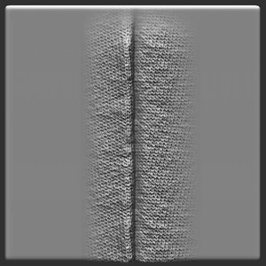 Hoodie sleeve side seam ZBrush Alpha