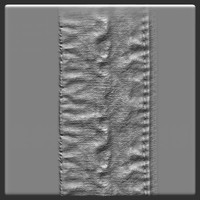 Hoodie face seam full ZBrush Alpha