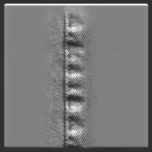 Torn jeans side pant seam 02 ZBrush Alpha