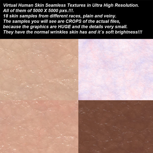 human skin texture map