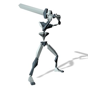 Sword man defend front