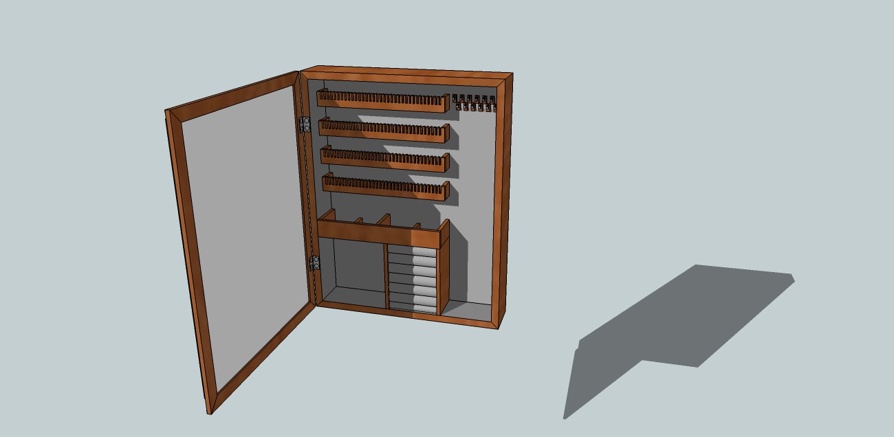 Building SketchUp jewelry box necklace