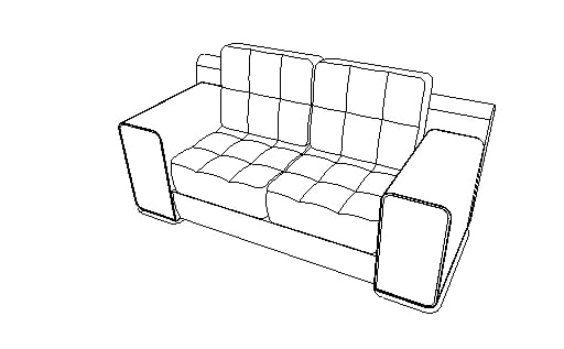 Building Revit Family sofa love seat