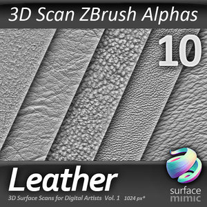 Leather ZBrush Alphas vol.1
