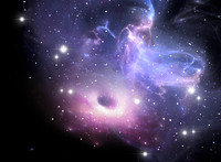 Black hole in the nebula AQK02