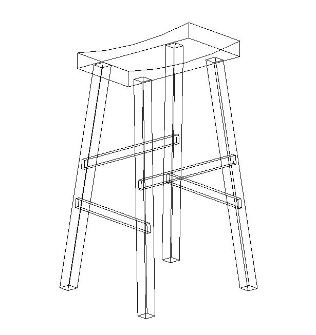 Building Revit Family bar stool barstool