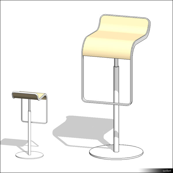 Building Revit Family Seating Stool Bar