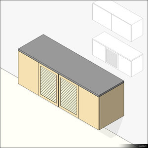 Cabinet Sideboard Wall Mount 01329se