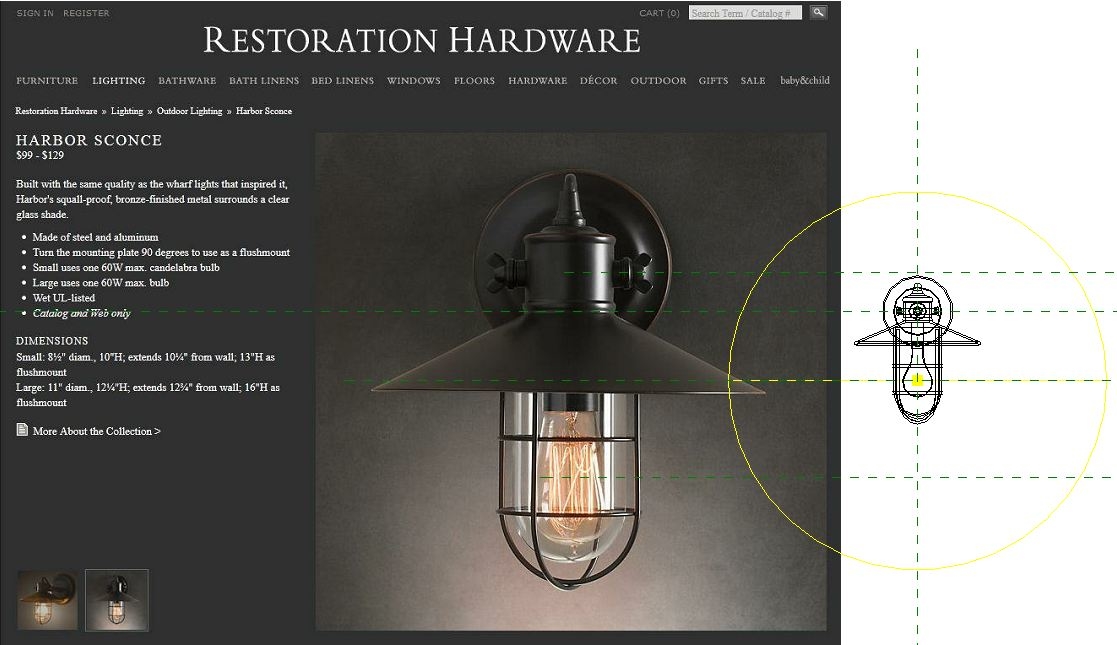 Building Revit Family sconce light lamp