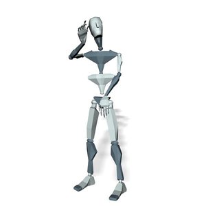 Old man stand and talk