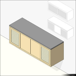 Cabinet Sideboard Wall Mount 01327se