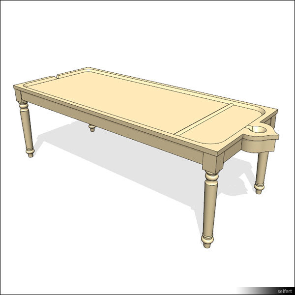 Building Revit Family massage table wood