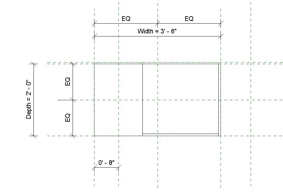 Building Revit Family desk dorm office