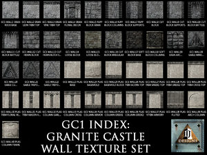 Granite Castle Walls Texture Set