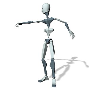 Stand and point to right