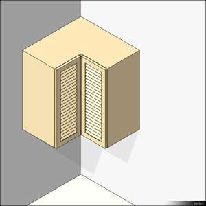 Kitchen Unit Wall Mount Corner 01339se