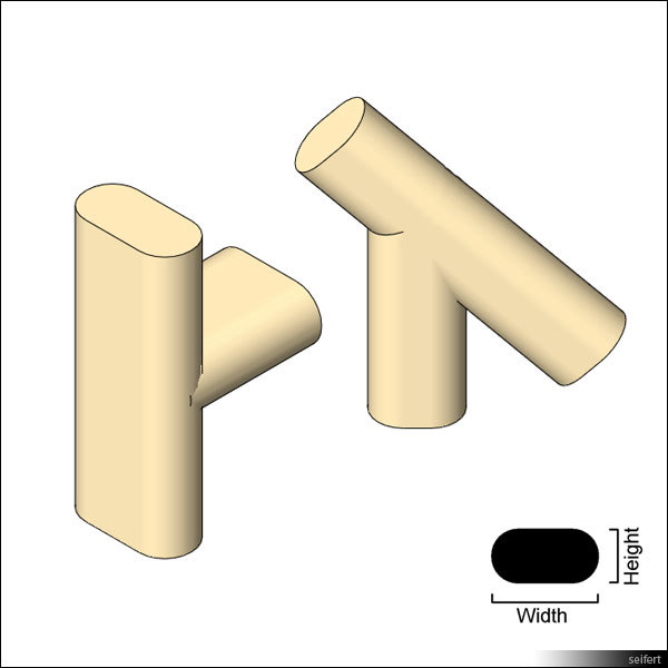 Building Revit Family duct oval branch